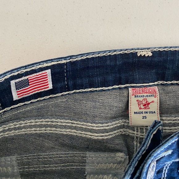 True Religion Straight Legged Dark Wash Jeans - Picture 4 of 5